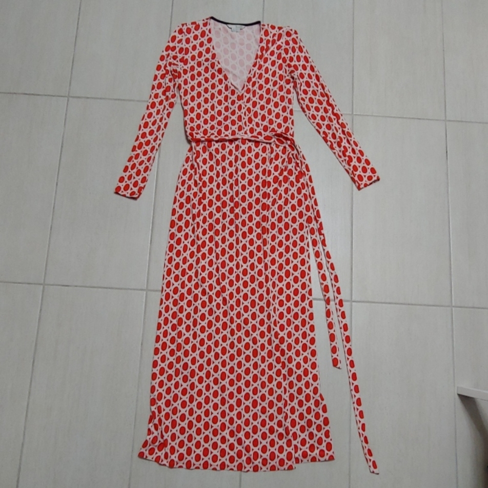 Boden maxi wrap jersey dress
